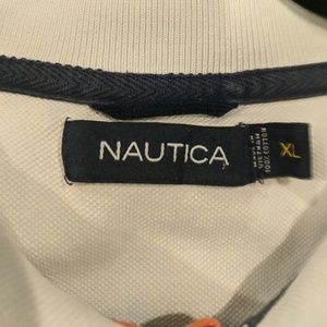 Nautica Shirts - Nautica Polo Shirt- Navy/White/Orange (Men's XL) Nautica Shirts - Nautica Polo Shirt- Navy/White/Orange (Men's XL)